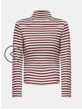 Petite Weekend Collection Striped Turtleneck Top